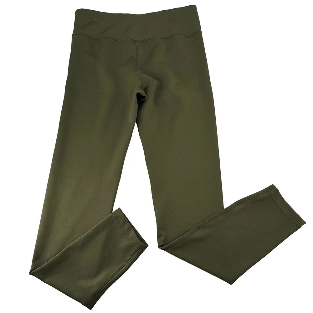 Nike Girls  Youth Large Dri Fit Leggings Olive Green High Rise Athletic Training